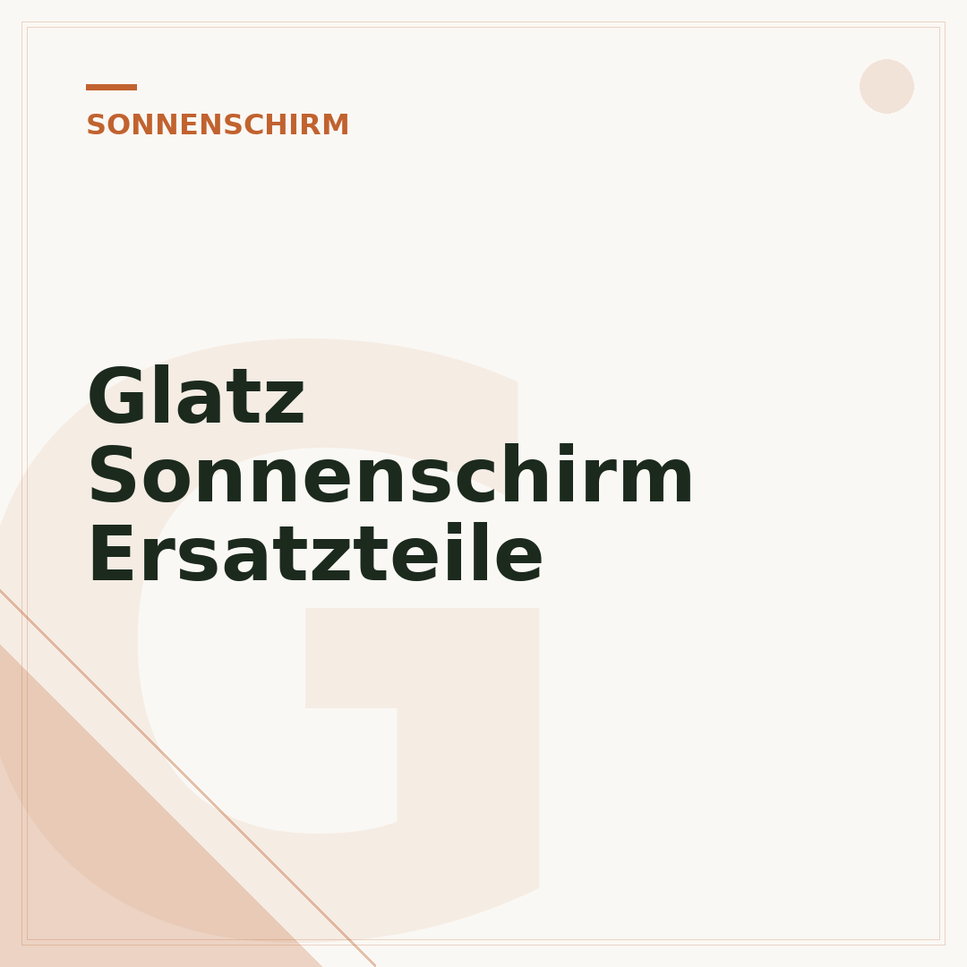 Glatz Sonnenschirm Ersatzteile