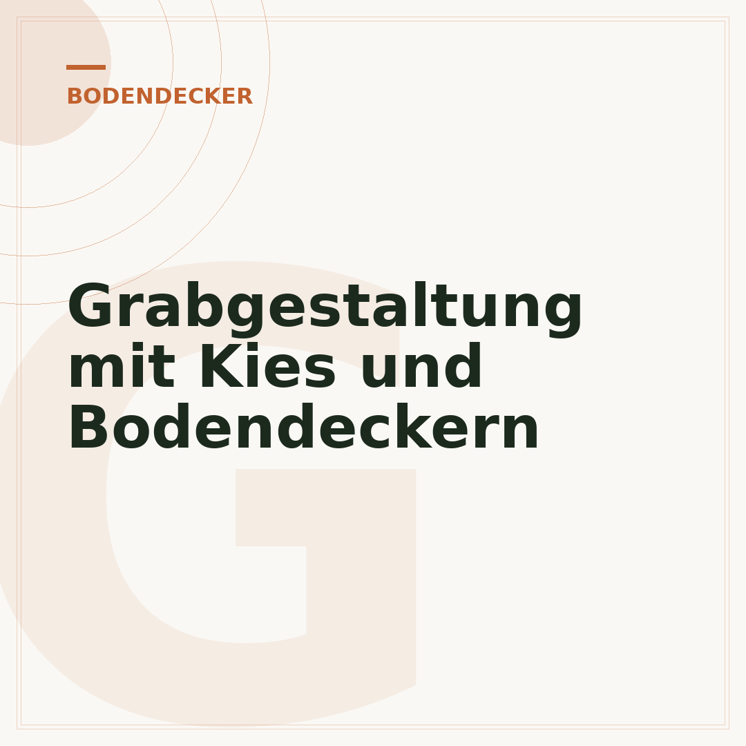 Grabgestaltung mit Kies und Bodendeckern