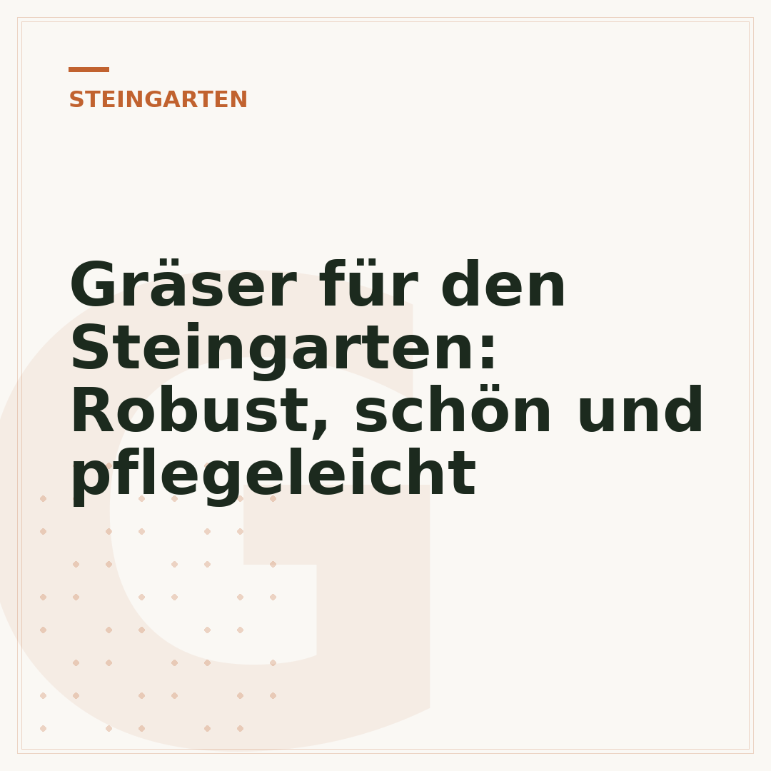 Gräser für den Steingarten: Robust, schön und pflegeleicht