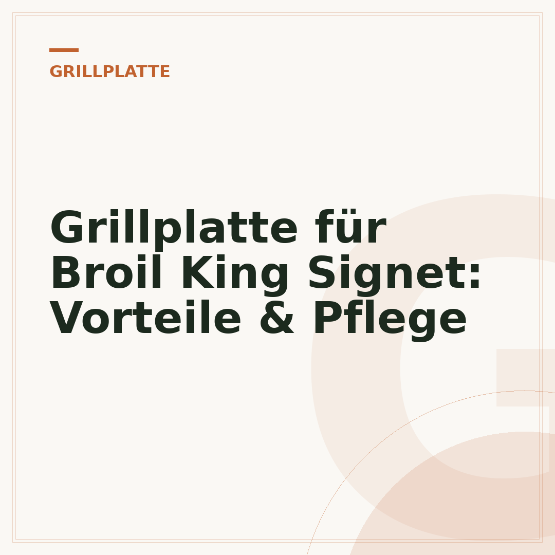 Grillplatte für Broil King Signet: Vorteile & Pflege