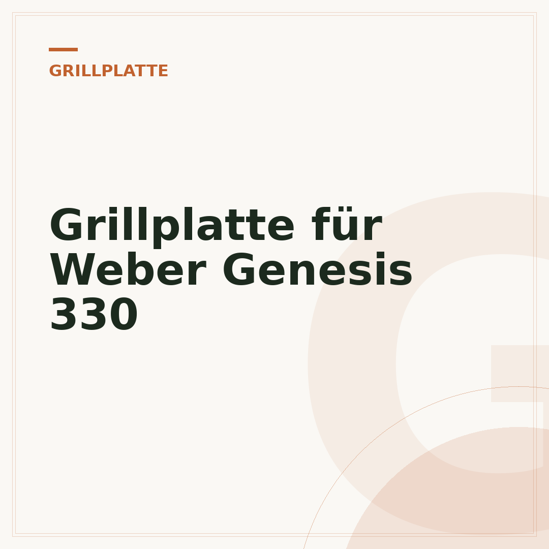 Grillplatte für Weber Genesis 330