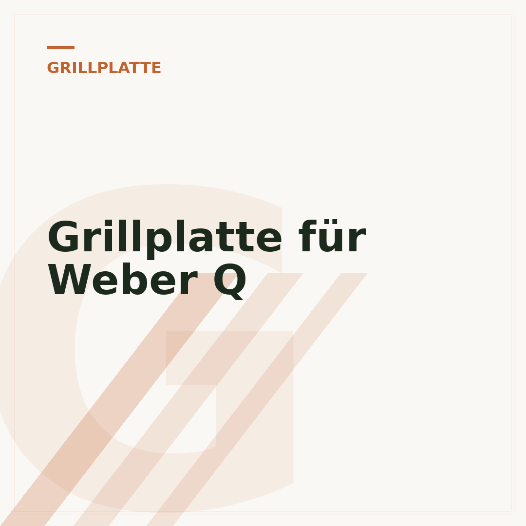 Grillplatte für Weber Q
