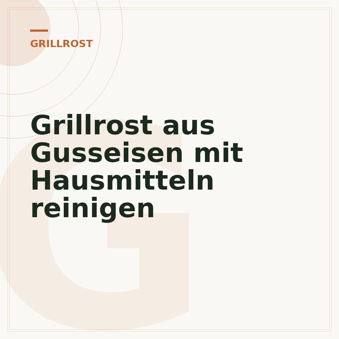 Grillrost aus Gusseisen mit Hausmitteln reinigen