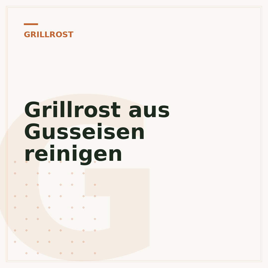 Grillrost aus Gusseisen reinigen