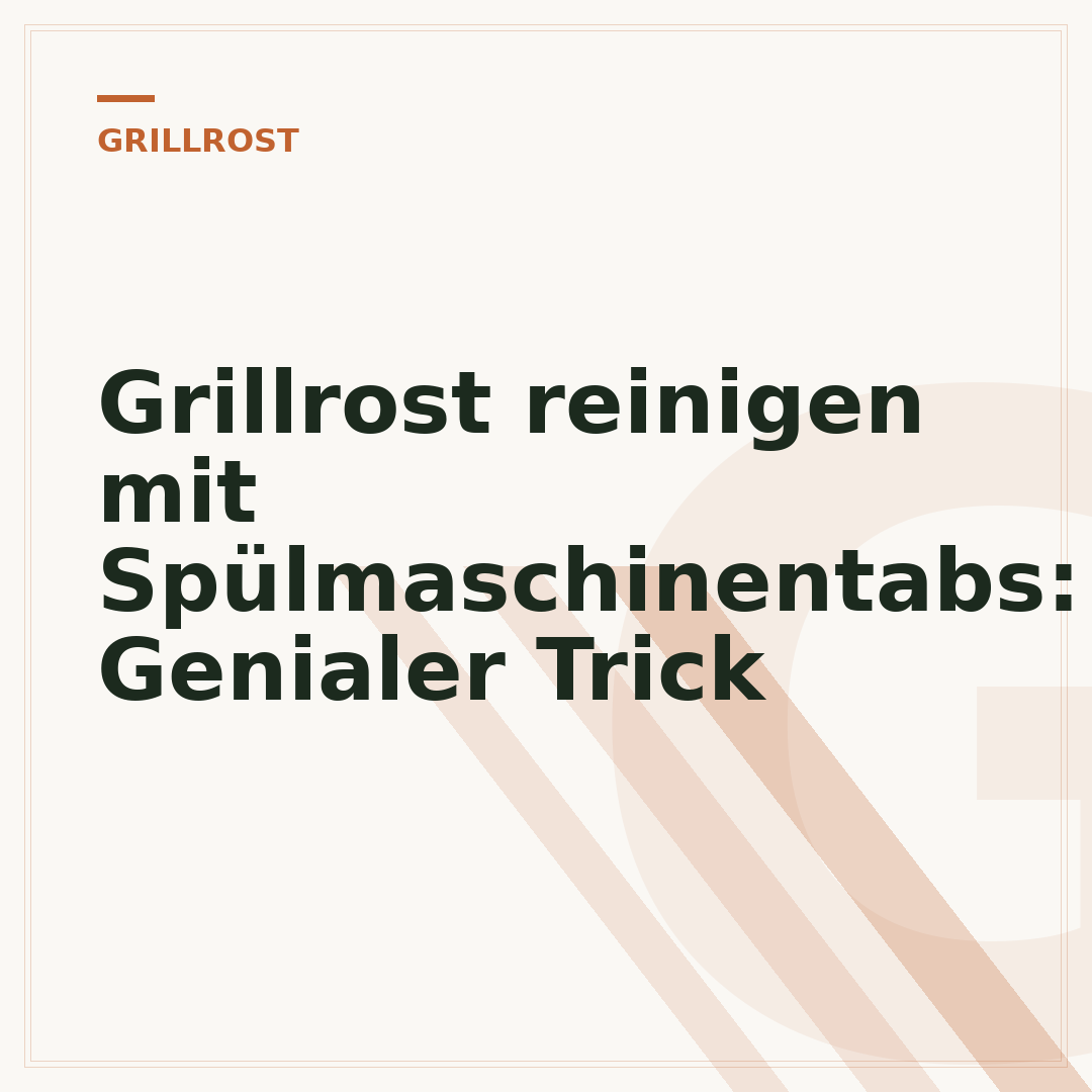 Grillrost reinigen mit Spülmaschinentabs: Genialer Trick