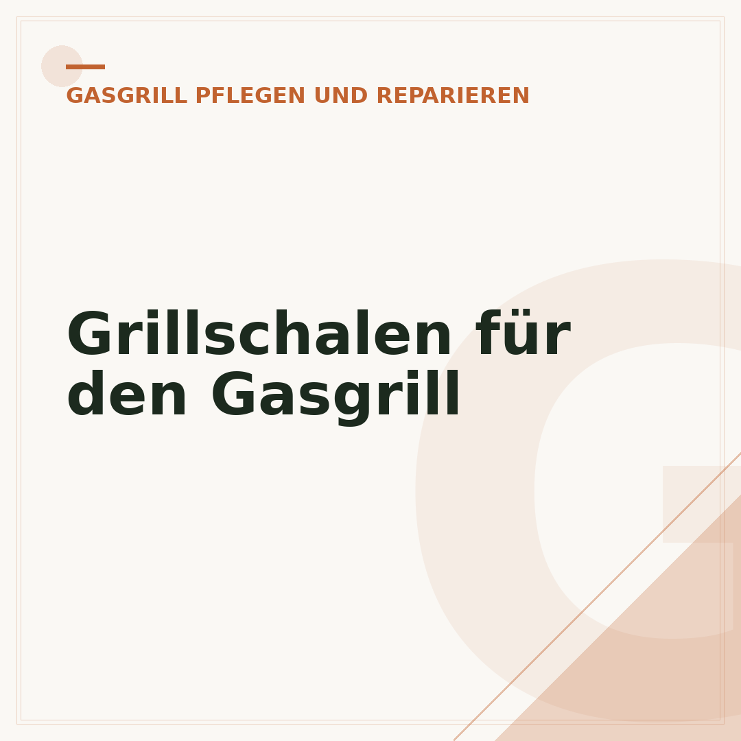 Grillschalen für den Gasgrill