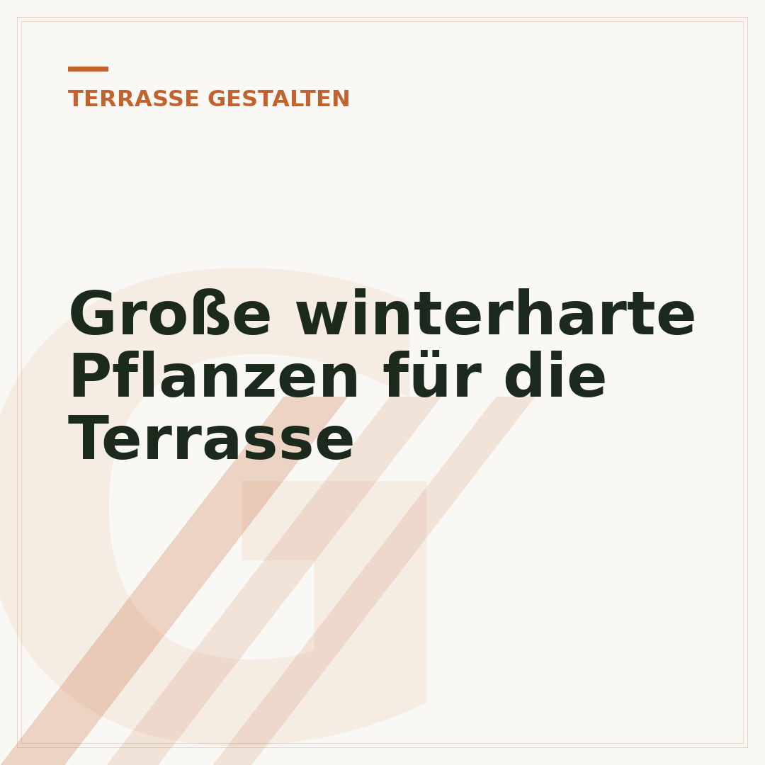 Große winterharte Pflanzen für die Terrasse