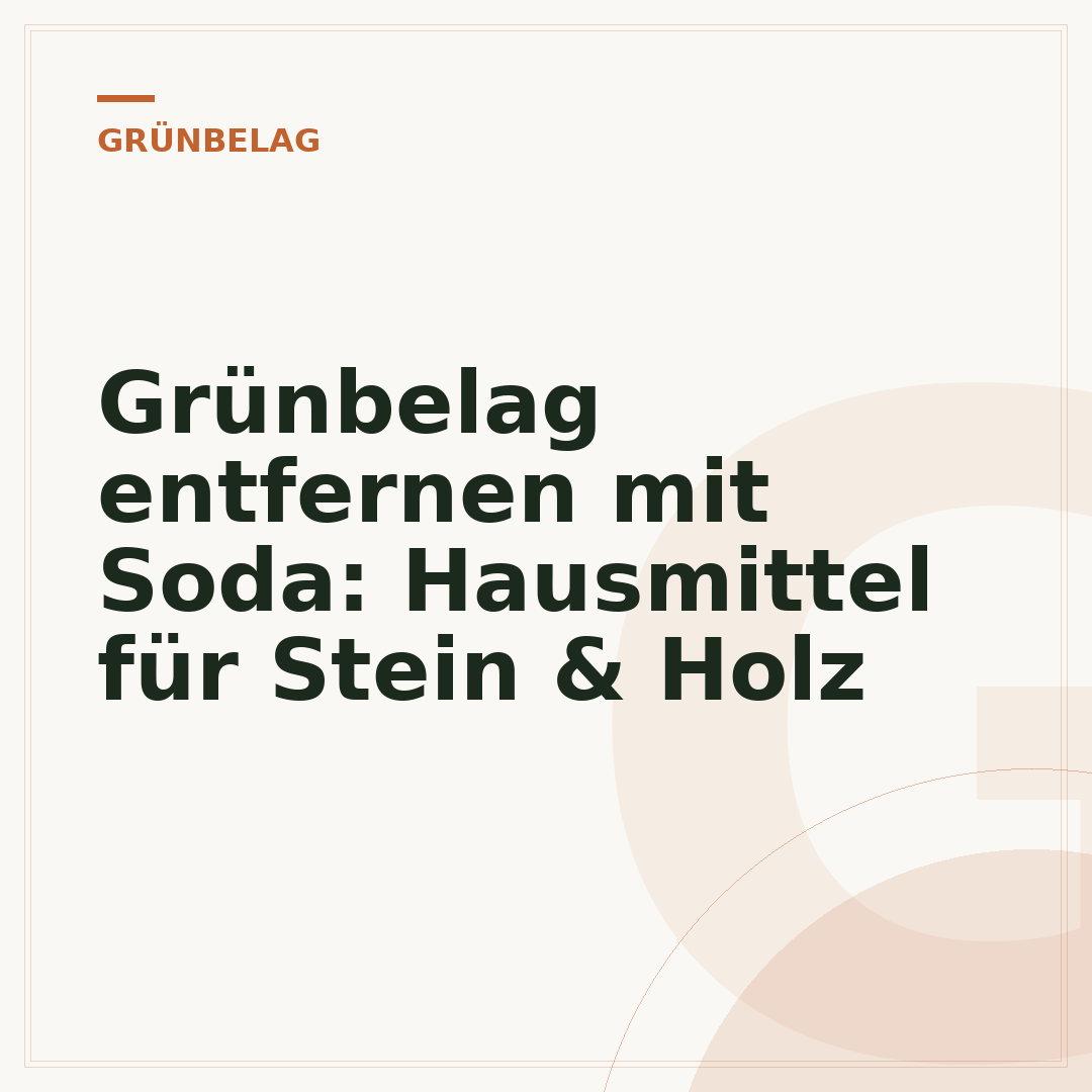 Grünbelag entfernen mit Soda: Hausmittel für Stein & Holz