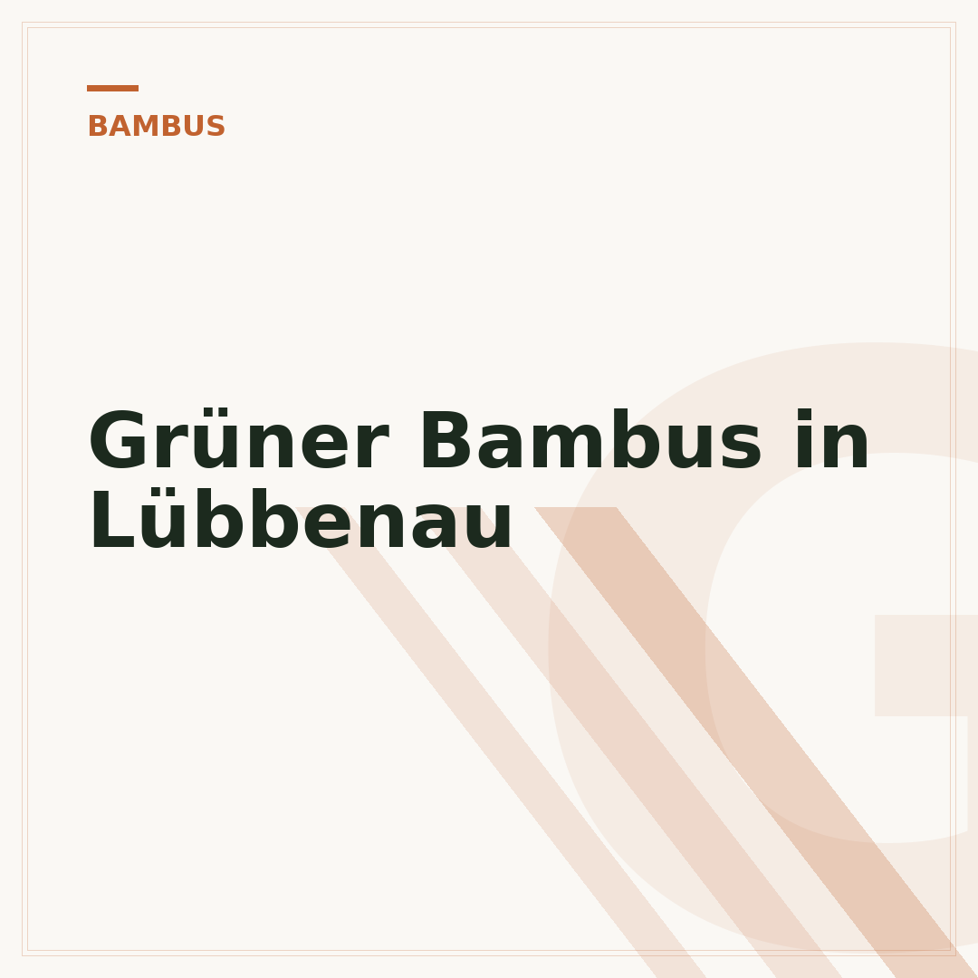 Grüner Bambus in Lübbenau