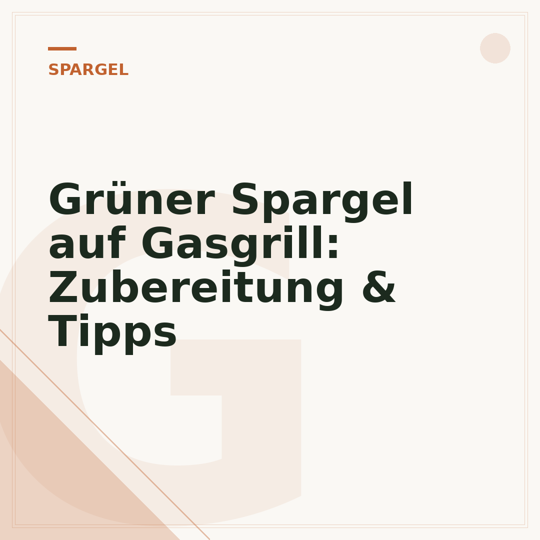 Grüner Spargel auf Gasgrill: Zubereitung & Tipps