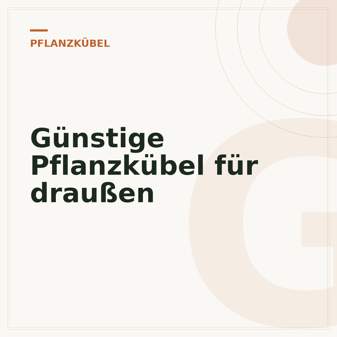 Günstige Pflanzkübel für draußen