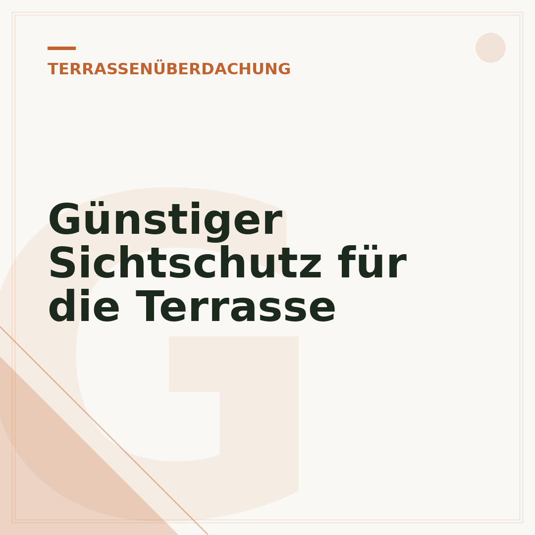 Günstiger Sichtschutz für die Terrasse