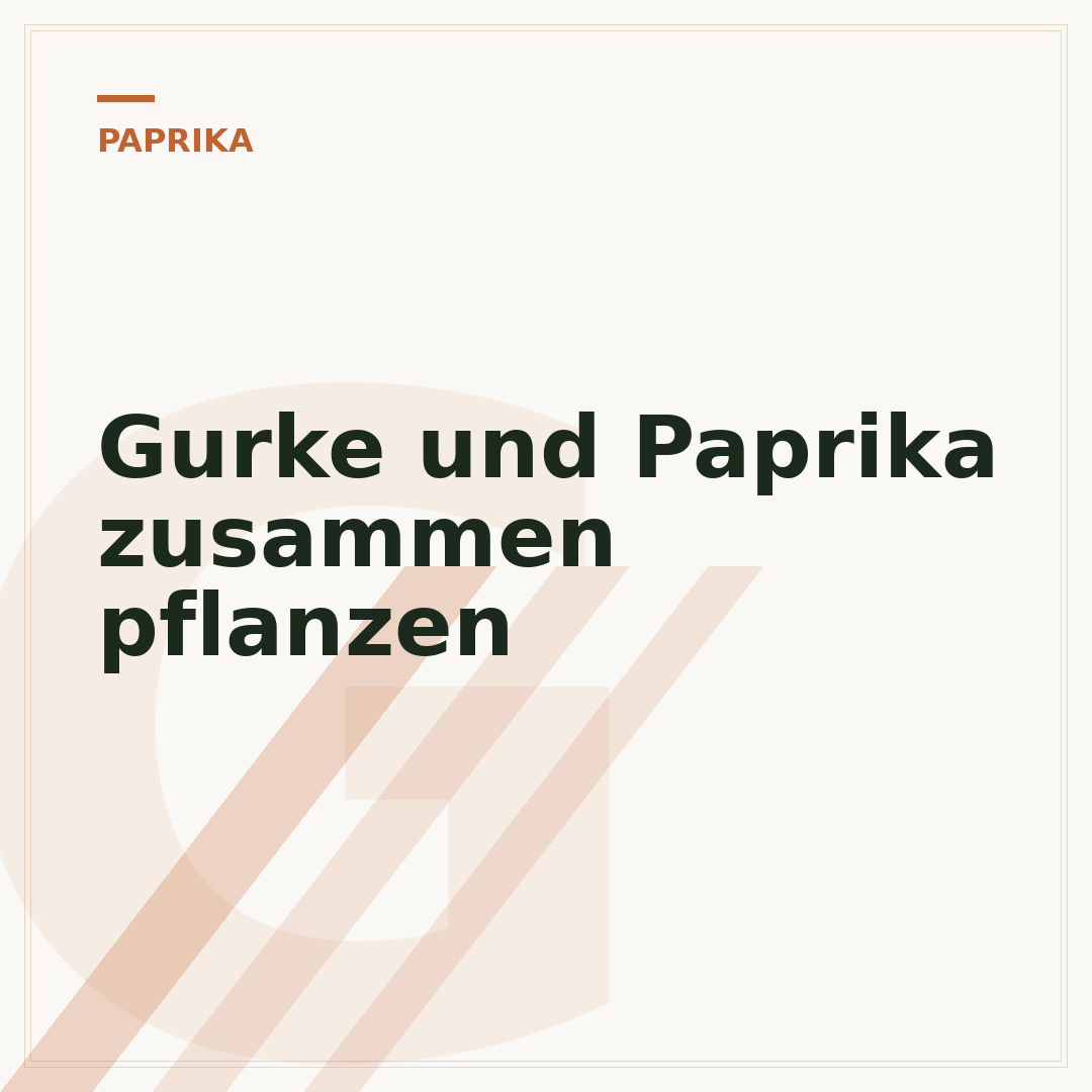 Gurke und Paprika zusammen pflanzen