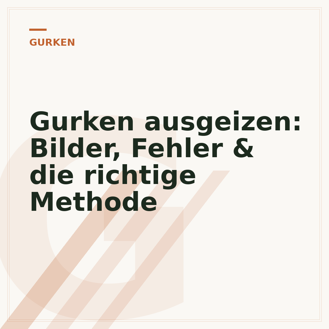 Gurken ausgeizen: Bilder, Fehler & die richtige Methode