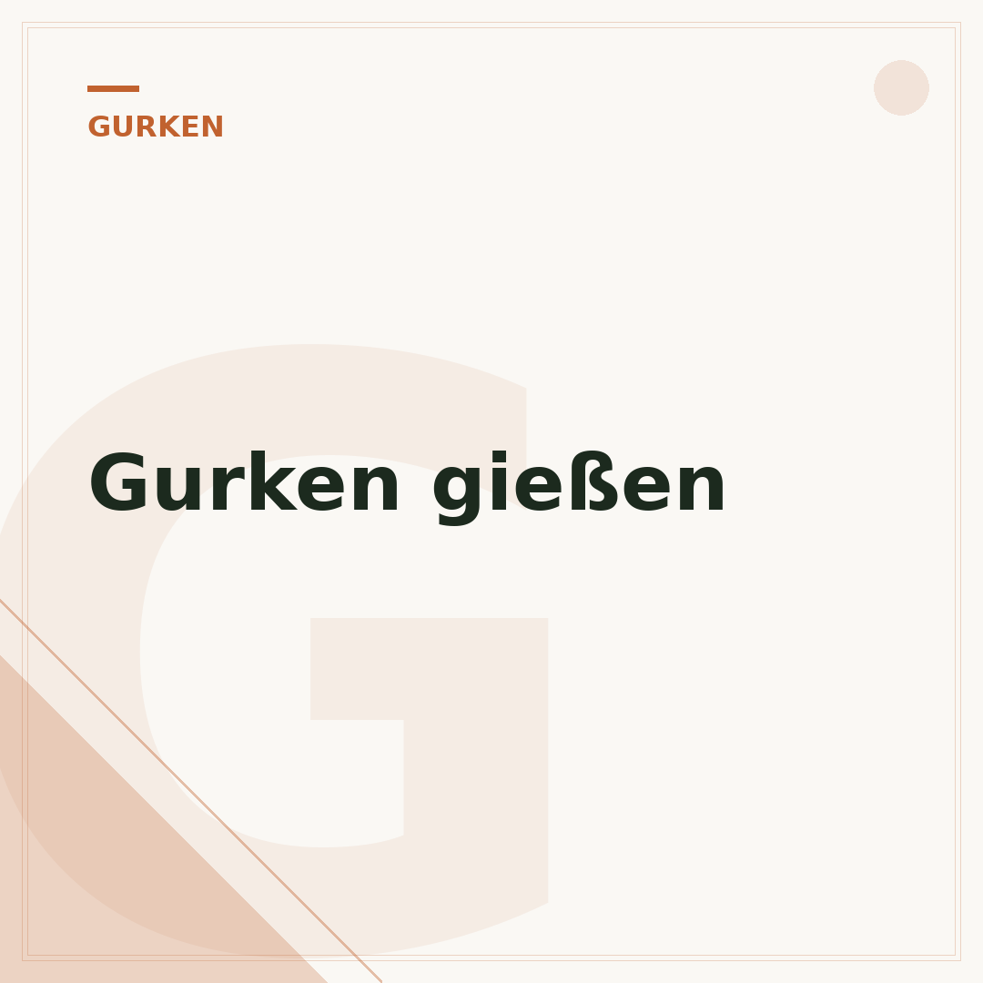 Gurken gießen