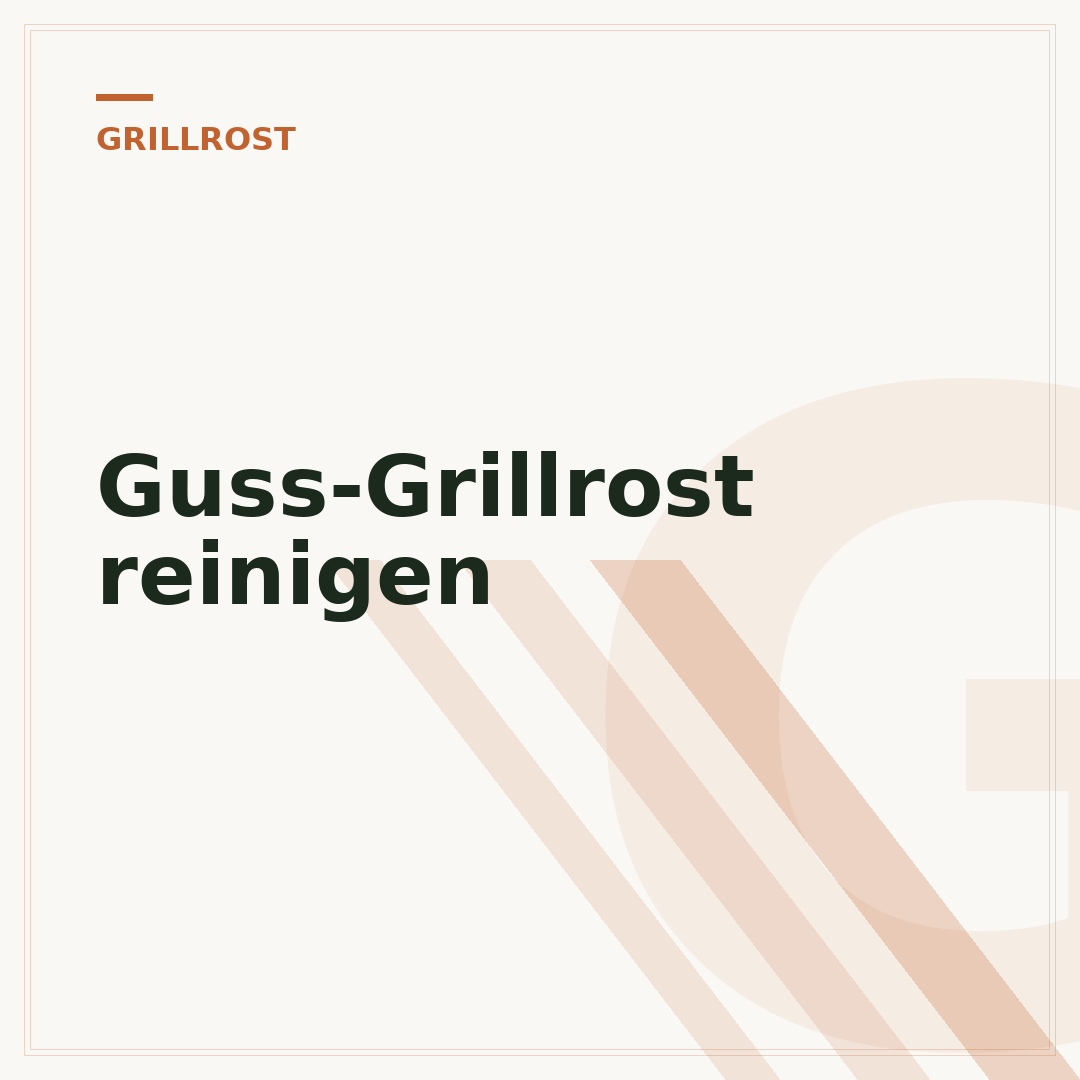 Guss-Grillrost reinigen