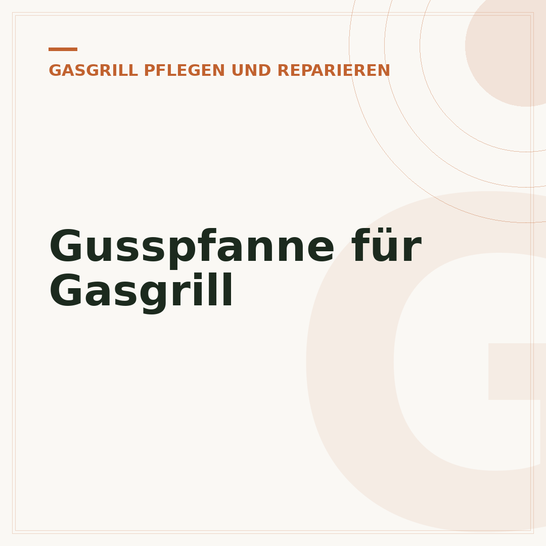 Gusspfanne für Gasgrill