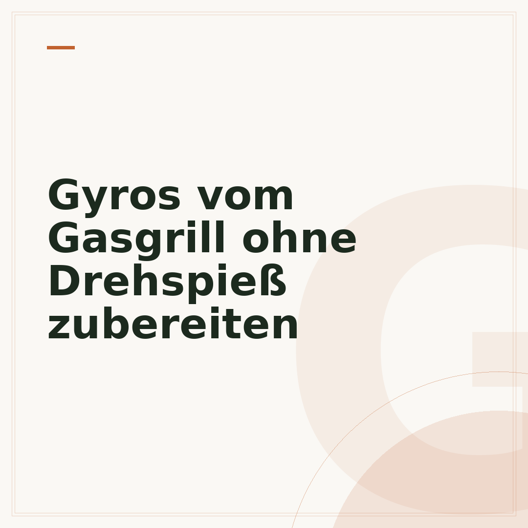 Gyros vom Gasgrill ohne Drehspieß zubereiten