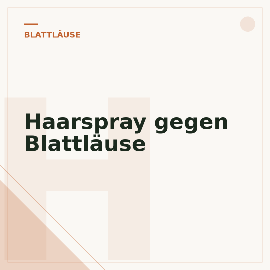 Haarspray gegen Blattläuse