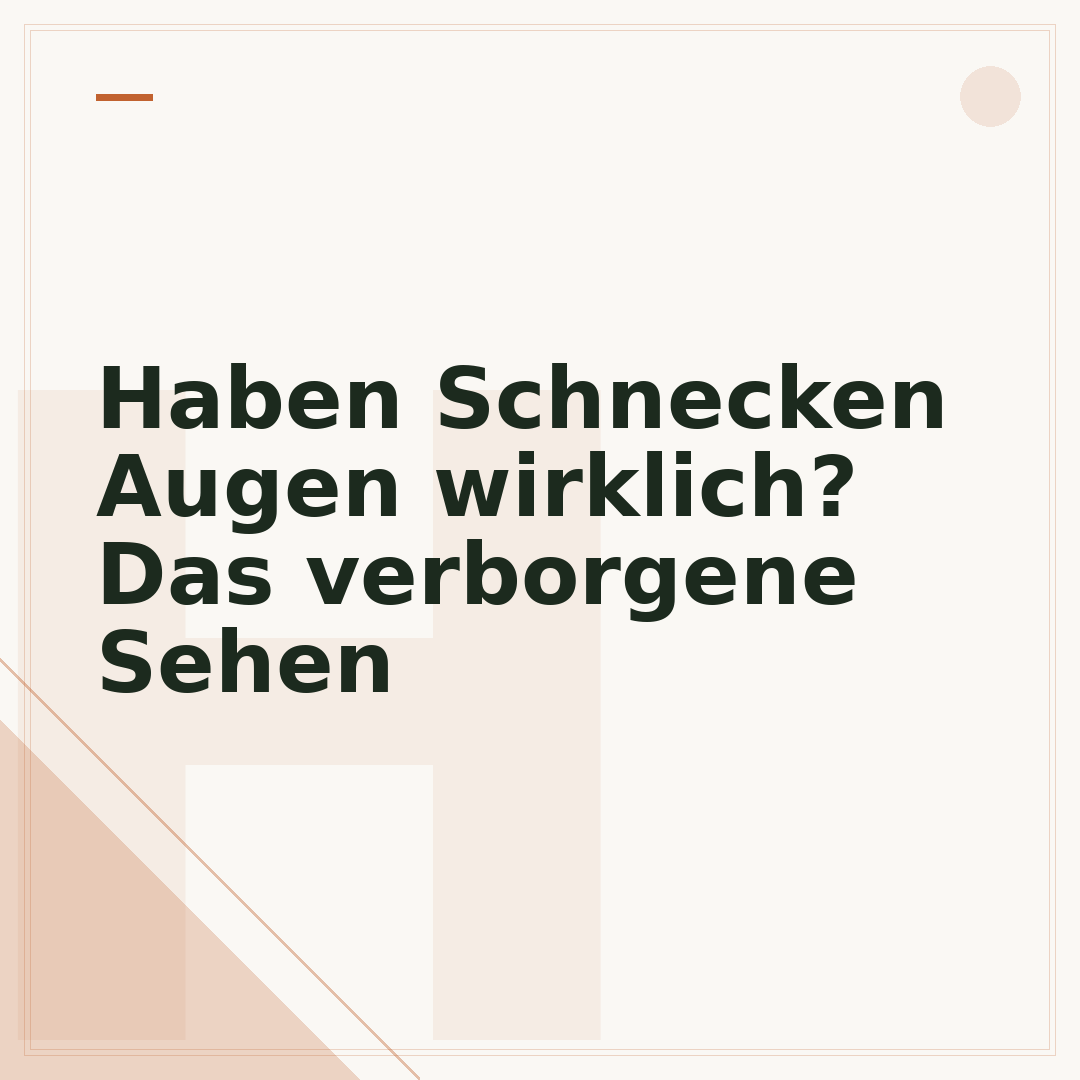Haben Schnecken Augen wirklich? Das verborgene Sehen