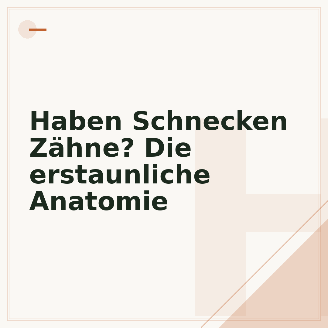 Haben Schnecken Zähne? Die erstaunliche Anatomie