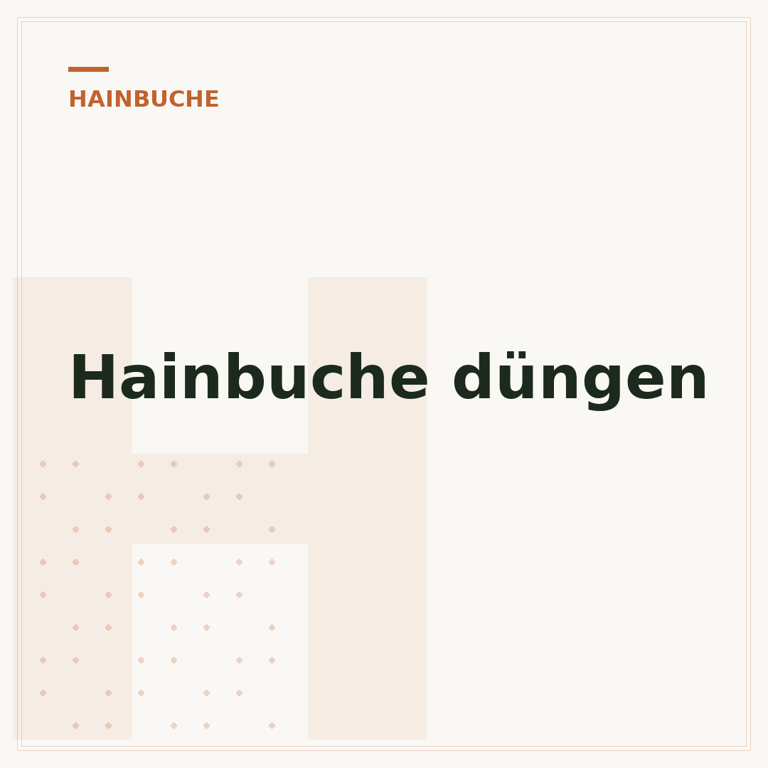 Hainbuche düngen