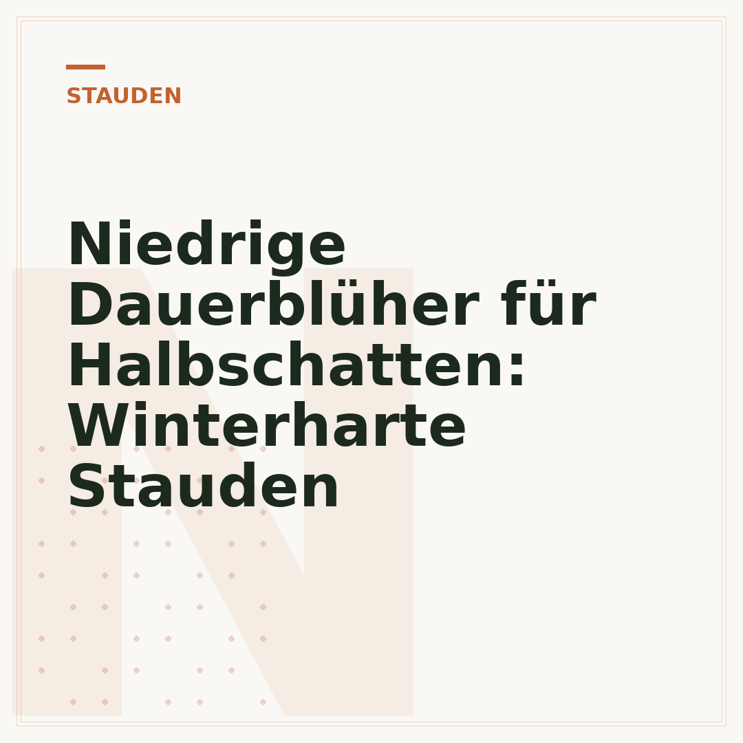 Niedrige Dauerblüher für Halbschatten: Winterharte Stauden