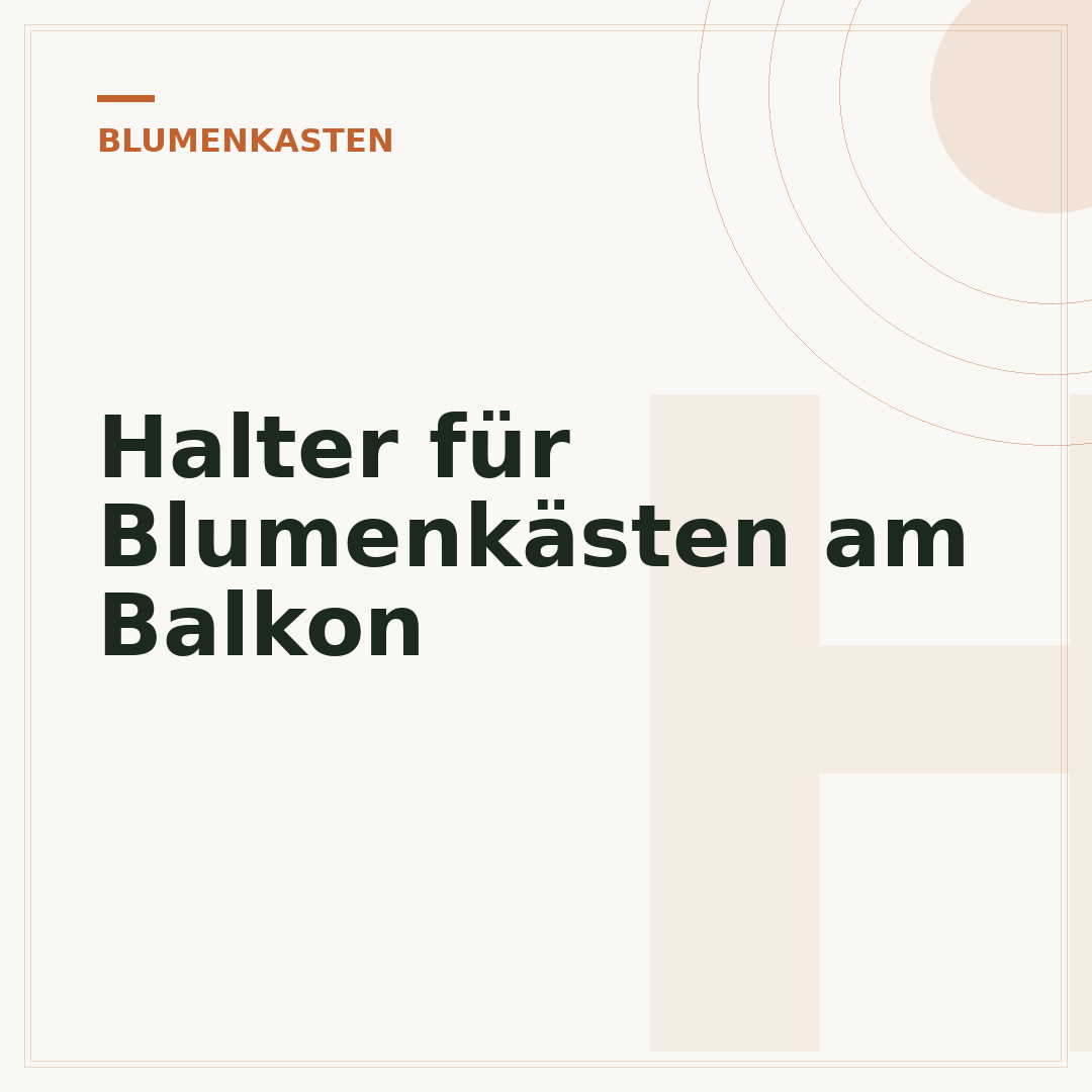 Halter für Blumenkästen am Balkon