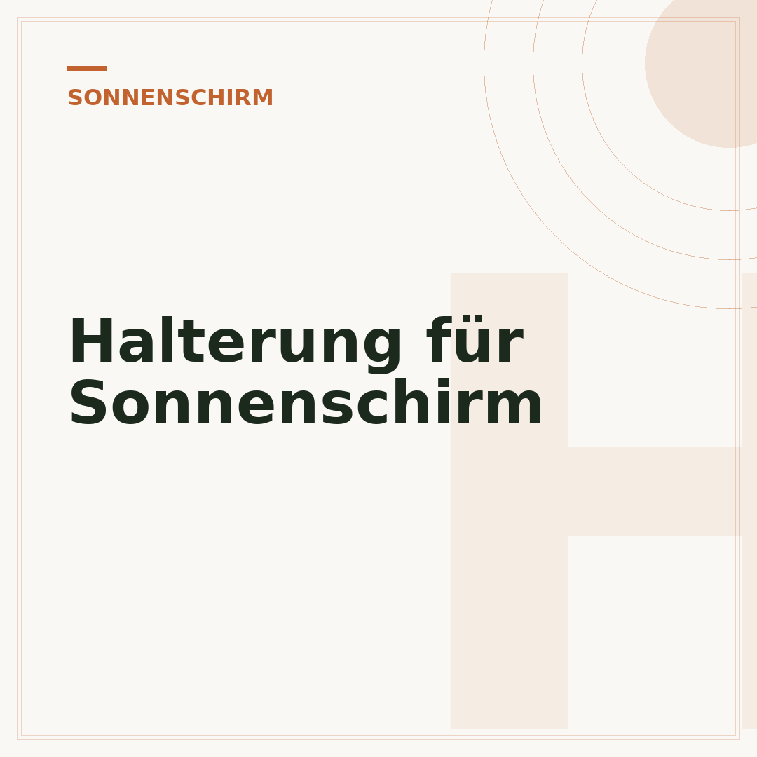 Halterung für Sonnenschirm