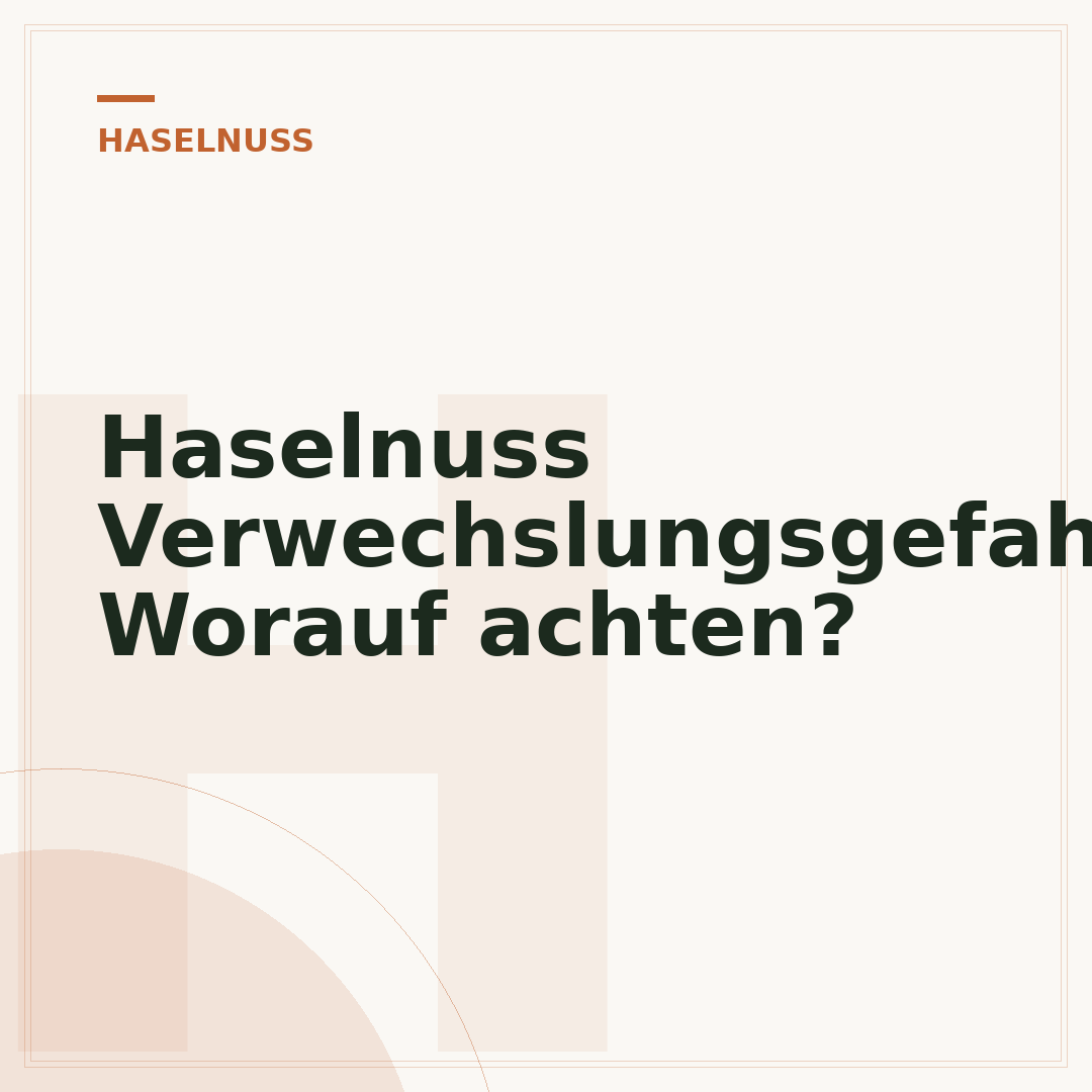Haselnuss Verwechslungsgefahr: Worauf achten?