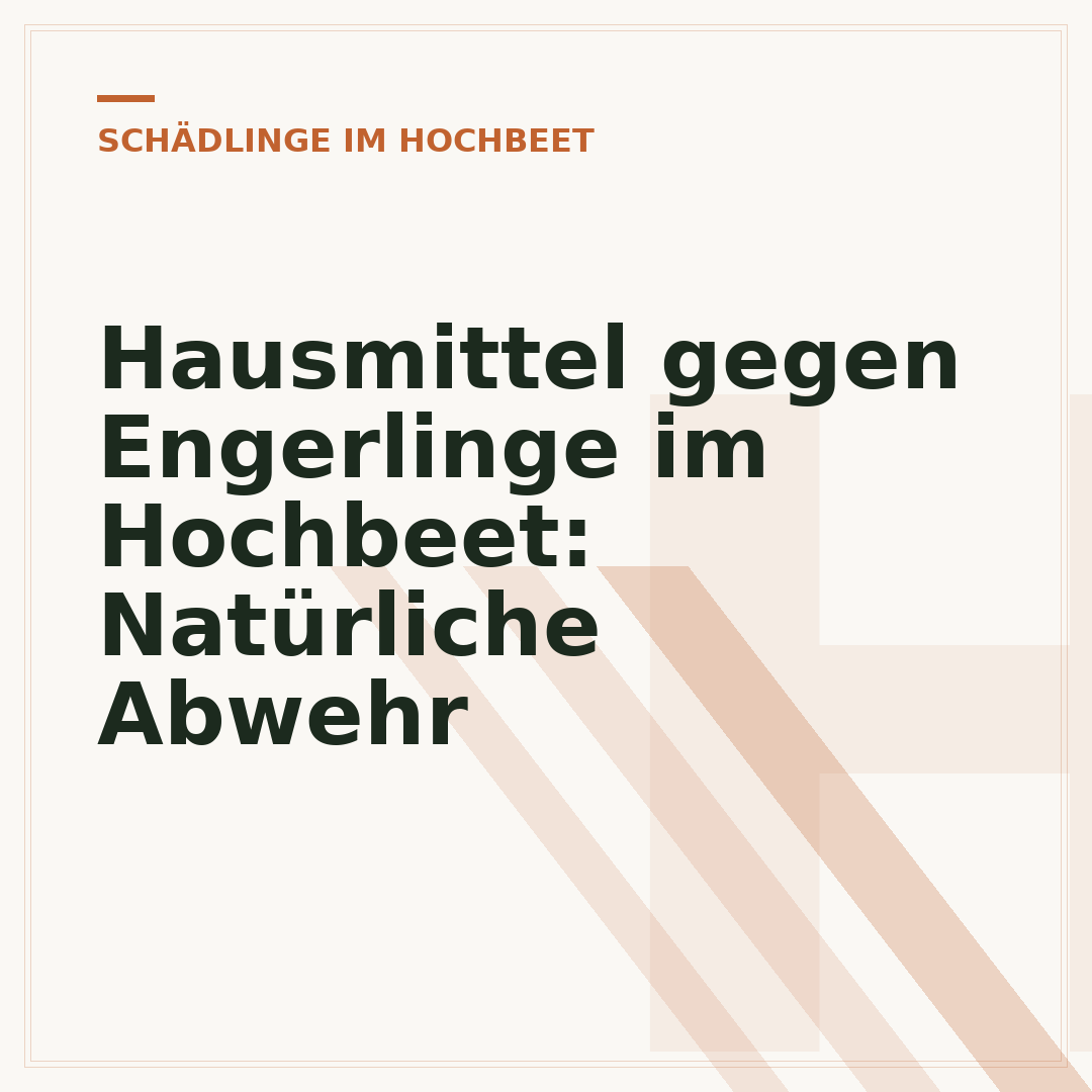 Hausmittel gegen Engerlinge im Hochbeet: Natürliche Abwehr