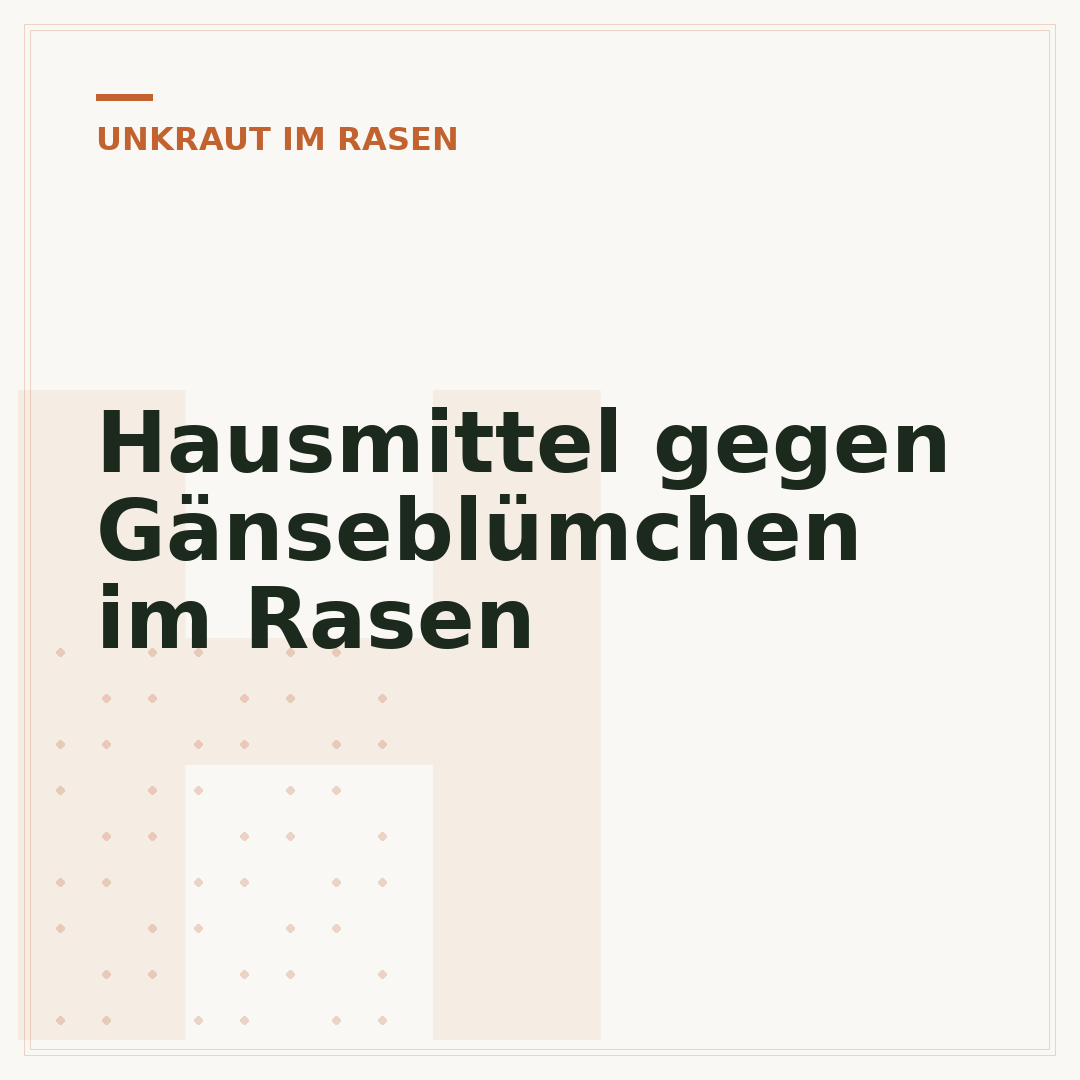 Hausmittel gegen Gänseblümchen im Rasen