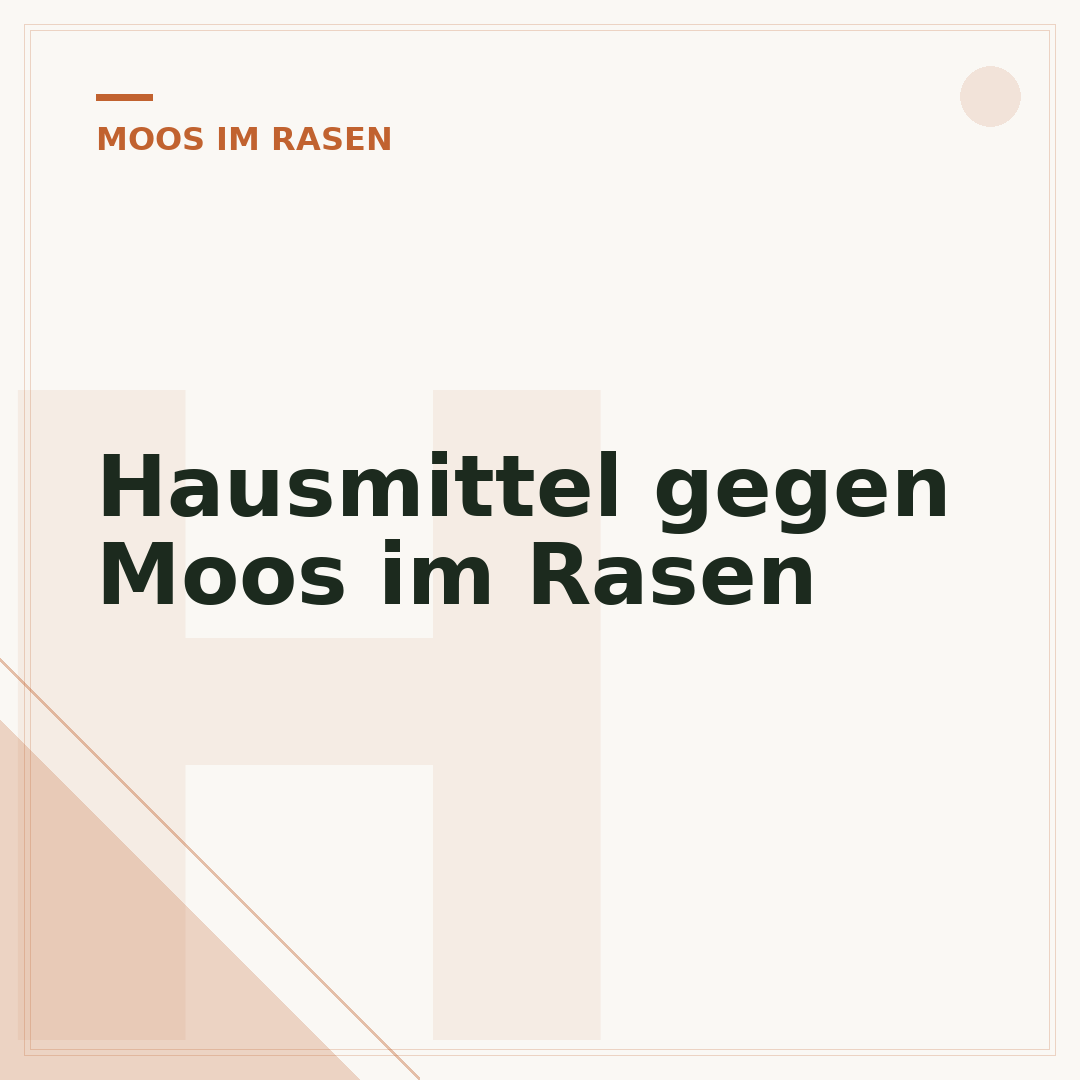Hausmittel gegen Moos im Rasen