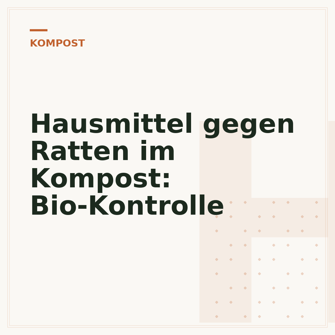 Hausmittel gegen Ratten im Kompost: Bio-Kontrolle