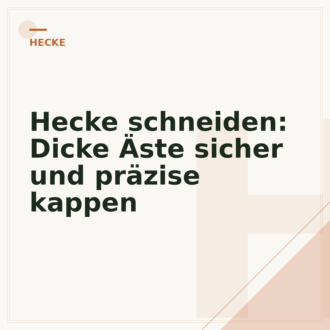 Hecke schneiden: Dicke Äste sicher und präzise kappen