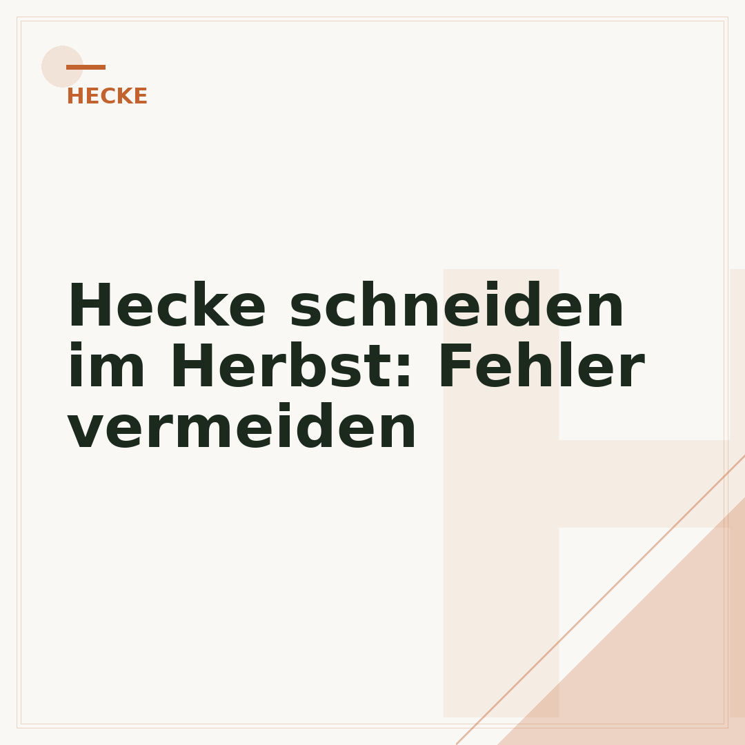 Hecke schneiden im Herbst: Fehler vermeiden