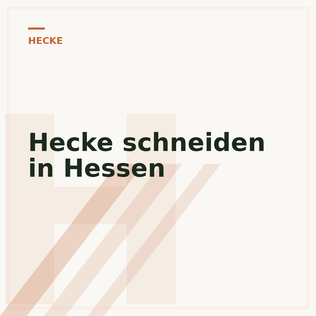 Hecke schneiden in Hessen