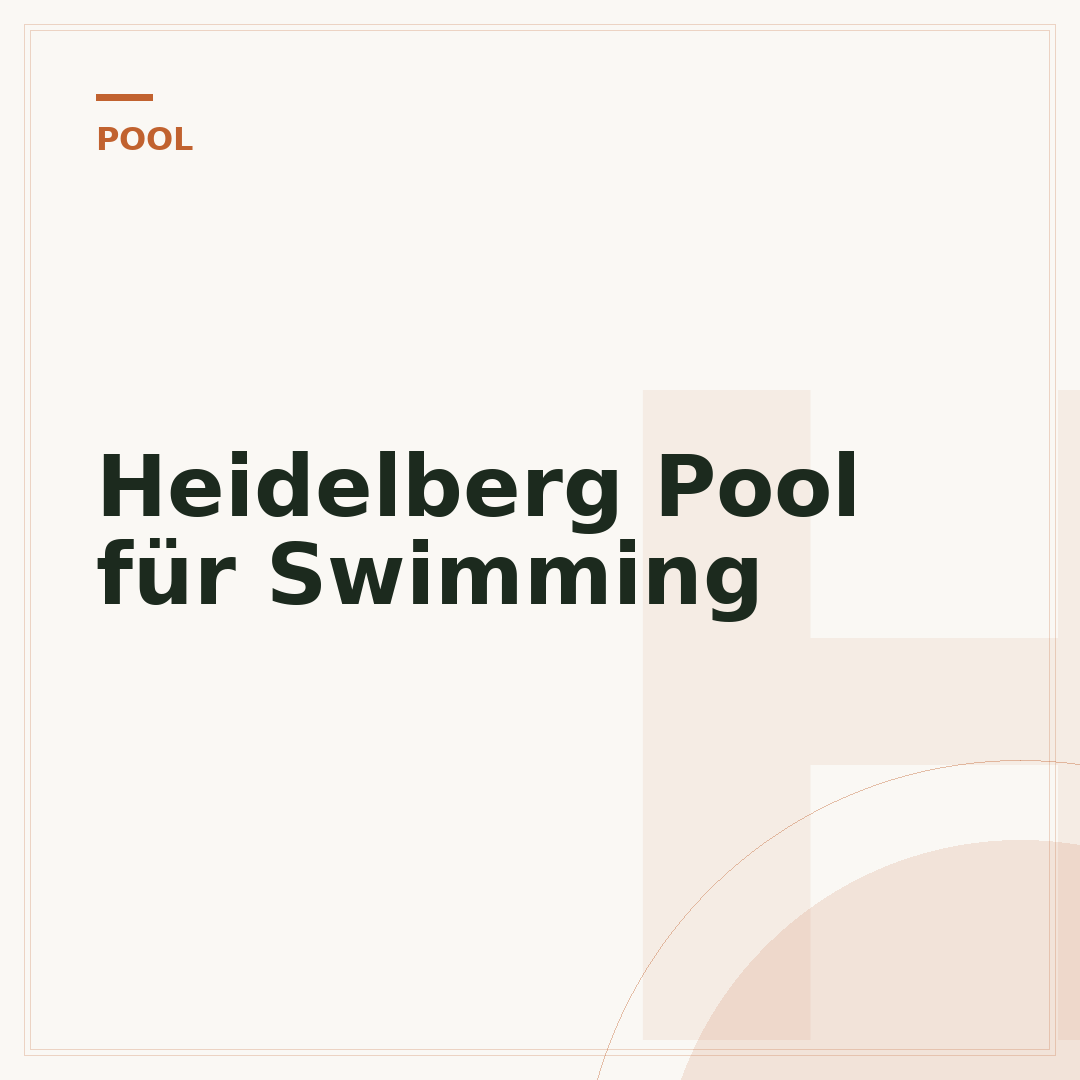 Heidelberg Pool für Swimming