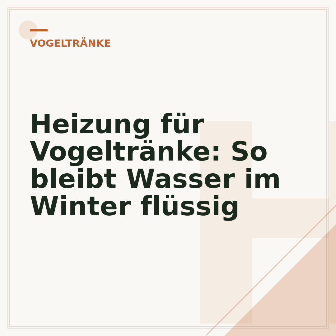 Heizung für Vogeltränke: So bleibt Wasser im Winter flüssig
