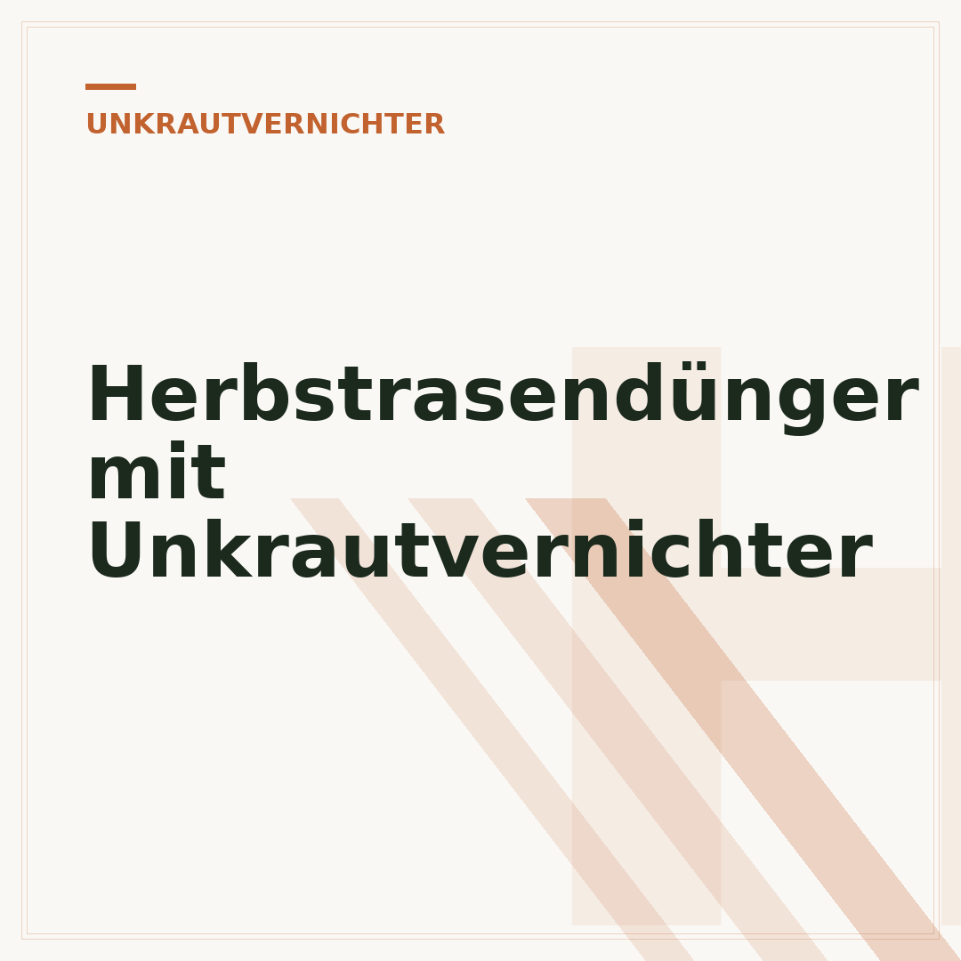 Herbstrasendünger mit Unkrautvernichter