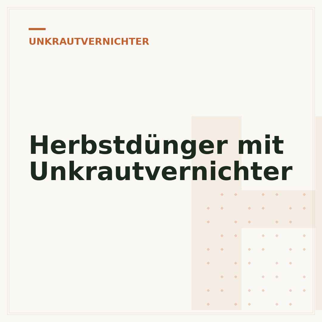Herbstdünger mit Unkrautvernichter