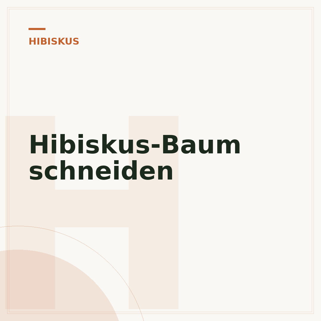 Hibiskus-Baum schneiden