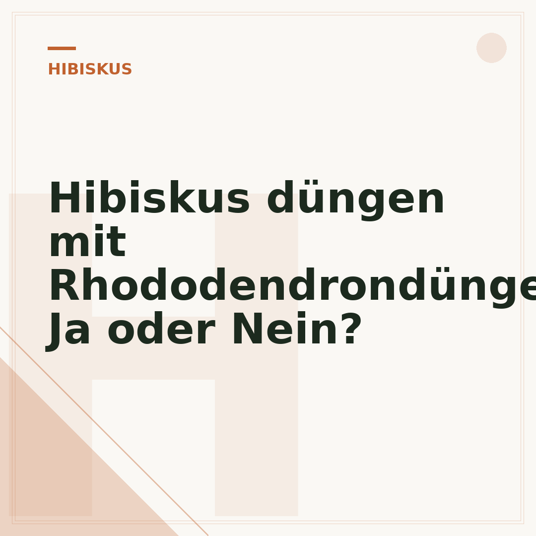 Hibiskus düngen mit Rhododendrondünger: Ja oder Nein?