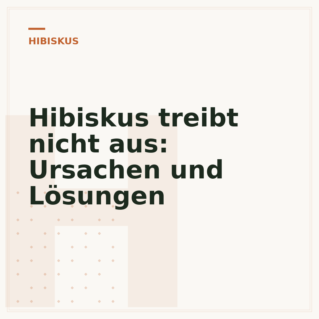 Hibiskus treibt nicht aus: Ursachen und Lösungen
