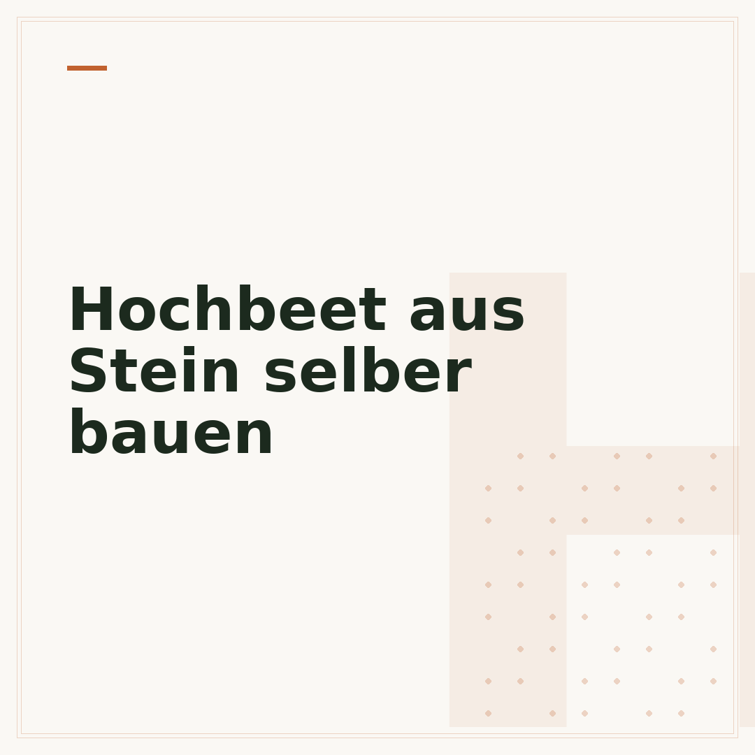 Hochbeet aus Stein selber bauen