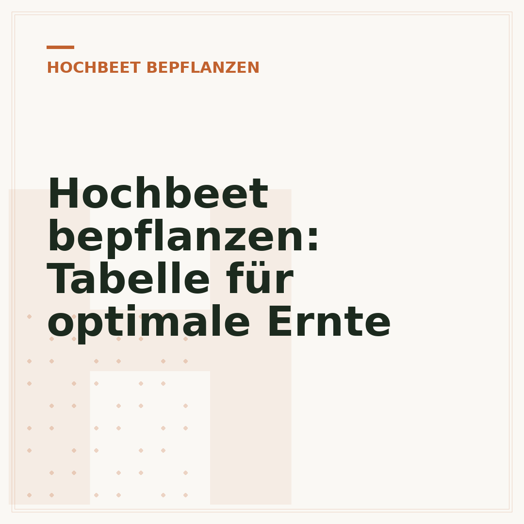 Hochbeet bepflanzen: Tabelle für optimale Ernte