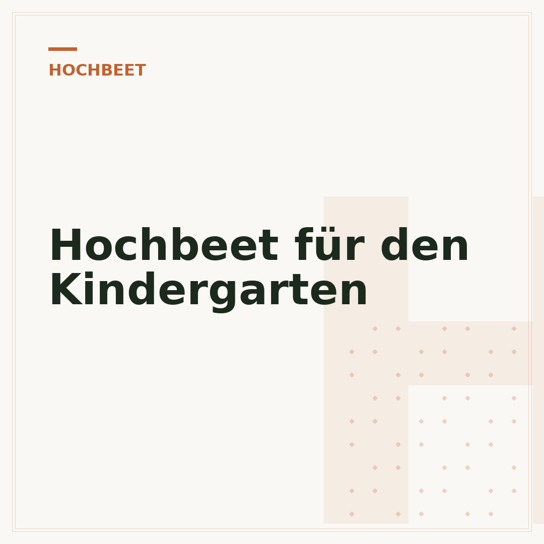 Hochbeet für den Kindergarten