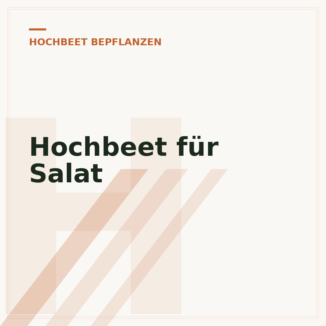 Hochbeet für Salat