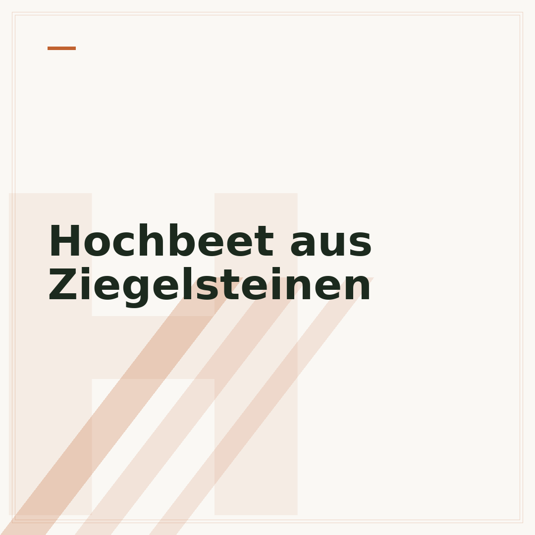 Hochbeet aus Ziegelsteinen