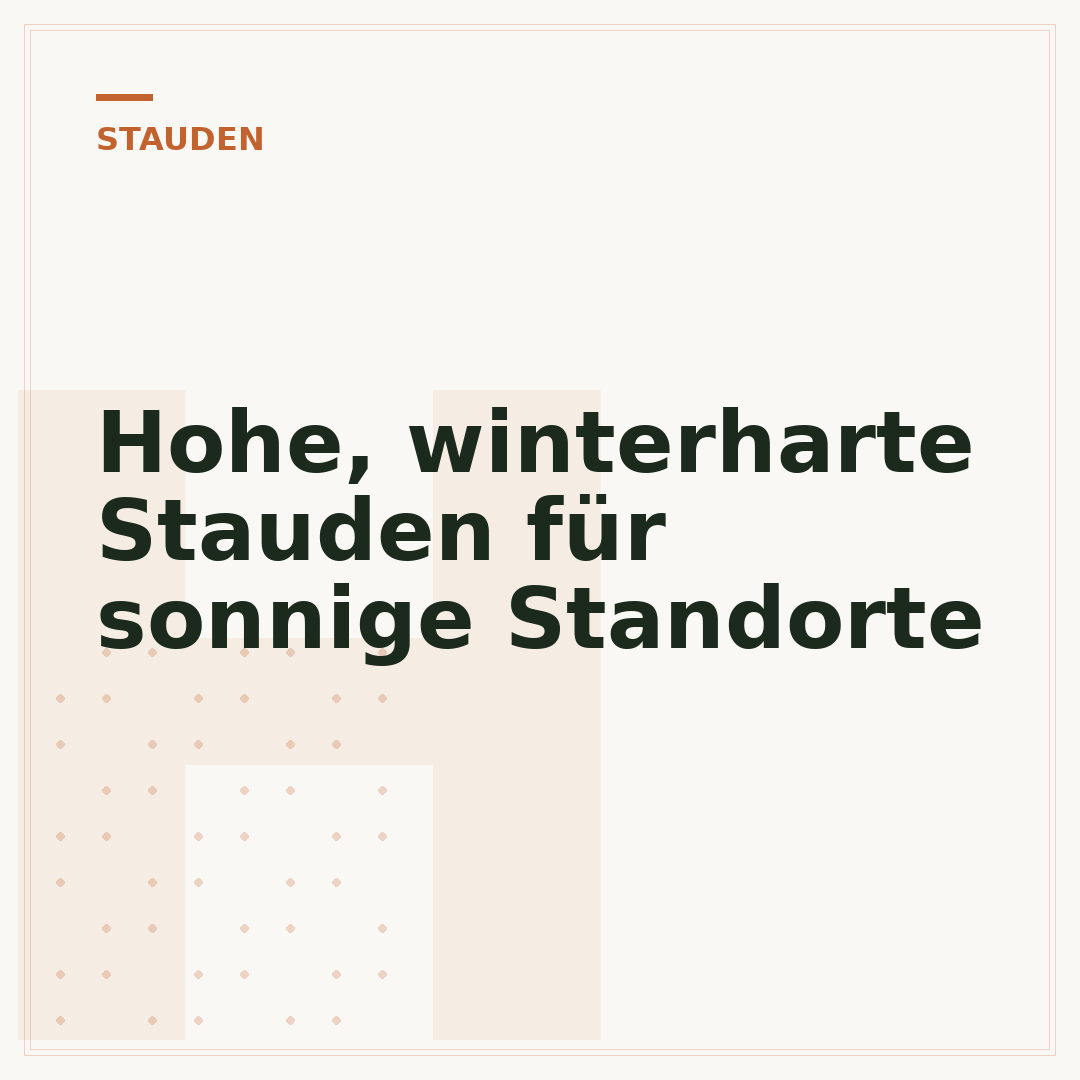 Hohe, winterharte Stauden für sonnige Standorte